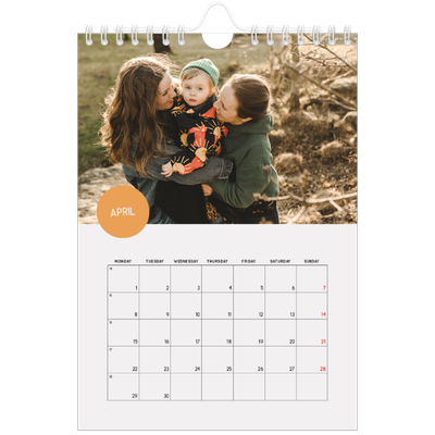 A5 Photo Calendar — Photo sticker [April]