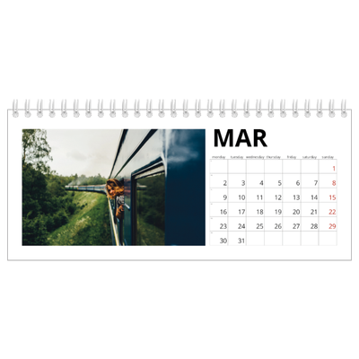 Desk calendars — White space [March]
