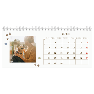 Desk calendars — Playful puppy [April]