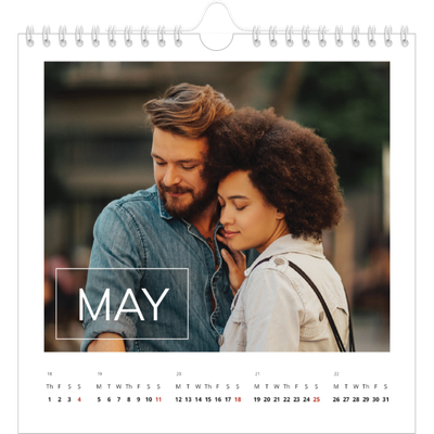 Square calendars  — Date box overlay [May]