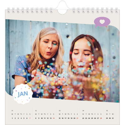 Square calendars  — Iconic birthday [January]
