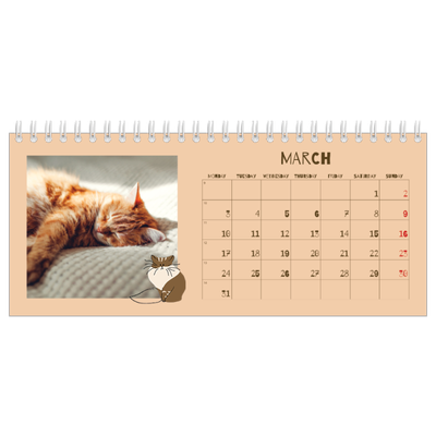 Desk calendars — Playful kitten [March]