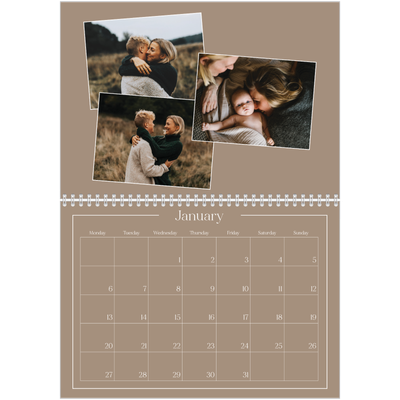 A4 Double Photo Calendar — Crafted memories [January]
