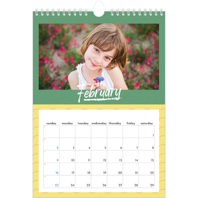 A4 Photo Calendar — Colour and pattern [February]