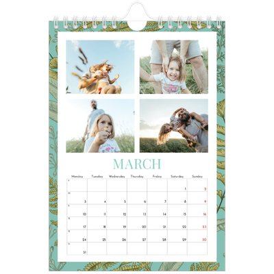 A5 Photo Calendar — Floral wallpapers [March]