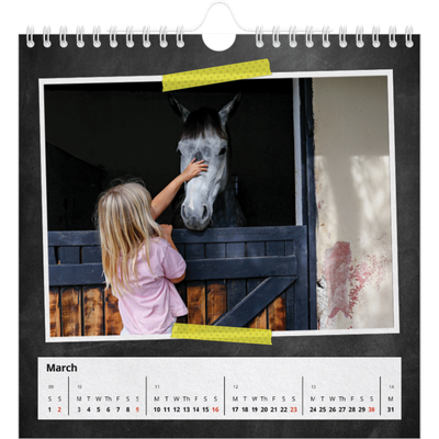 Square calendars  — Craft tape [March]