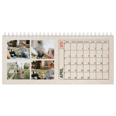 Desk calendars — Craft stamp effect [April]