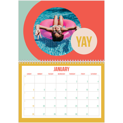 A4 Double Photo Calendar — Bright and beautiful [January]
