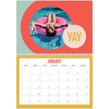 A4 Double Photo Calendar — Bright and beautiful
