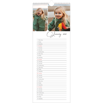 Slim Calendar (15 x 40cm) — Snapshots and script