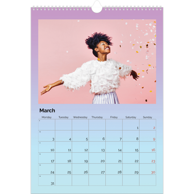 A3 photo calendars — Playful Pastel [March]