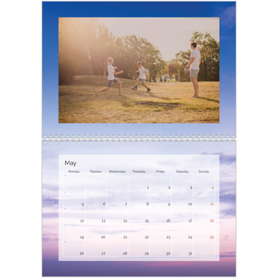 A4 Double Photo Calendar — Cloudscape [cover]