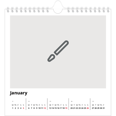Square calendars  — Design your own calendar [January]