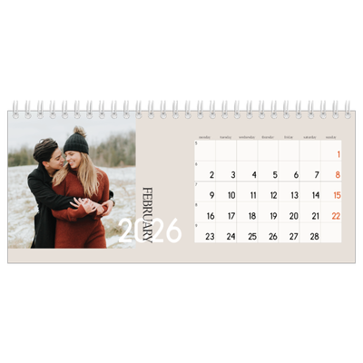 Desk calendars — Overlapping text [February]
