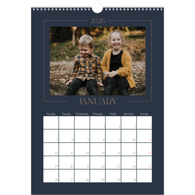 A3 photo calendars — Prussian blue [January]