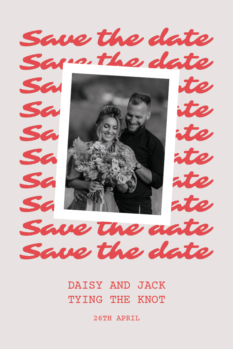 Save the date — Signed in crimson