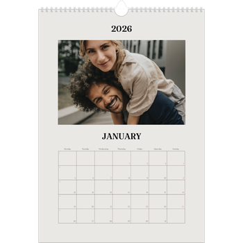 A3 Photo Calendar — Simple ivory