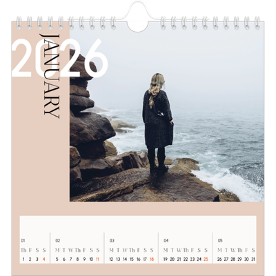 Square calendars  — Overlapping text [January]