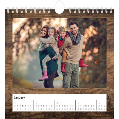Square calendars  — Wood [January]
