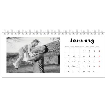 Desk Photo Calendar — Handwritten