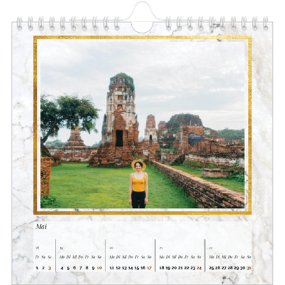 Square calendars  — Classic Marble [January]