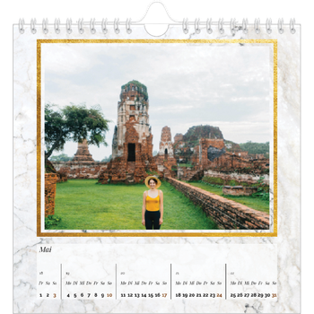 Square Photo Calendar — Classic Marble