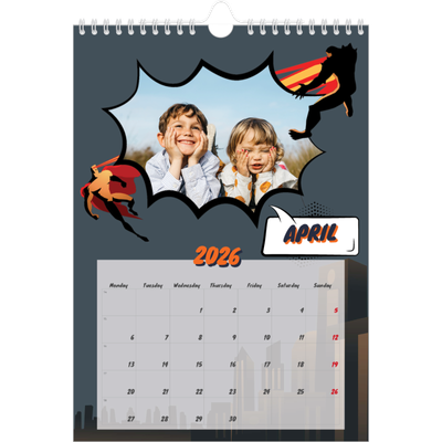 A4 Photo Calendar — Comic book [April]