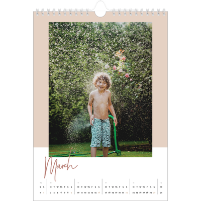 A4 Photo Calendar — Earthy frames [March]