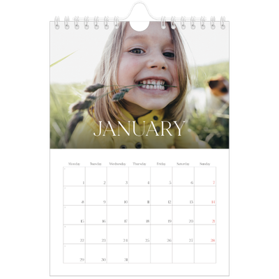 A5 Photo Calendar — Twelve big months [January]