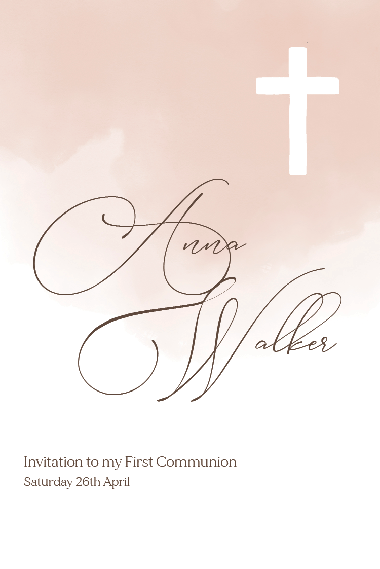 Invitations — Watercolour abstract peach