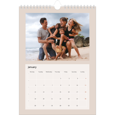 A4 Photo Calendar — Earth colours [January]