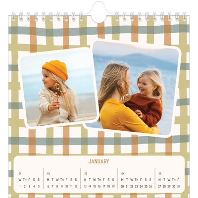 Square calendars  — Retro patterns [January]