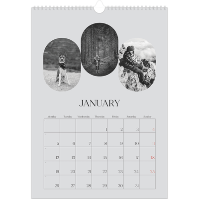 A3 photo calendars — Open road [January]