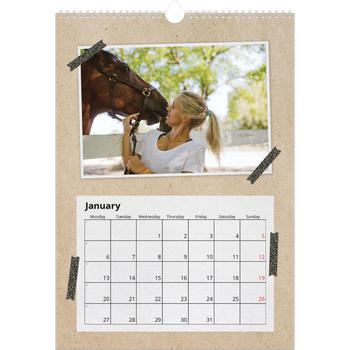 A3 Photo Calendar — Craft tape