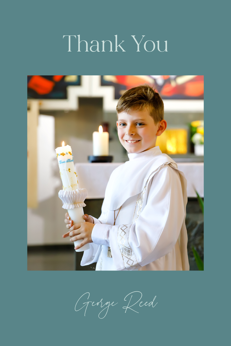 Thank you cards — Modern and teal