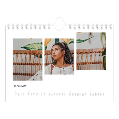 A5 Landscape Photo Calendar — Travel mosaics [January]