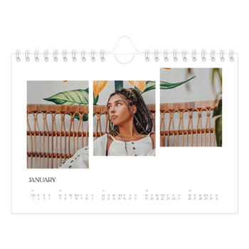 A5 Landscape Photo Calendar — Travel mosaics