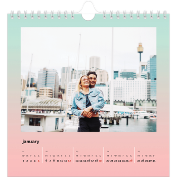 Square Photo Calendar — Playful Pastel