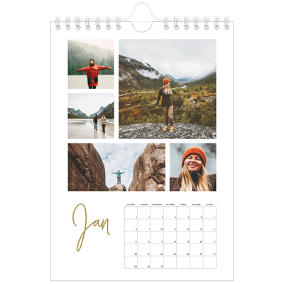 A5 Photo Calendar — Scribble text [January]