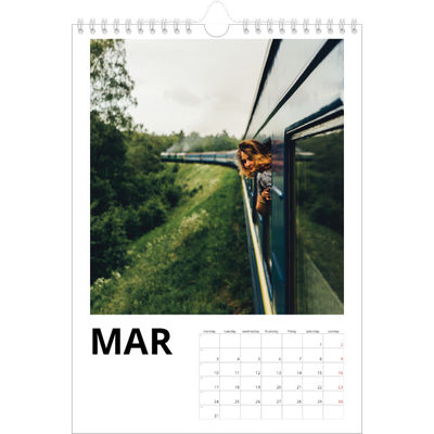 A4 Photo Calendar — White space [March]