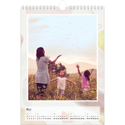 A4 Photo Calendar — Watercolour spots [cover]