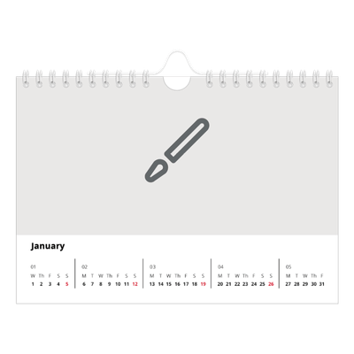 A5 Landscape Photo Calendar — Design your own calendar [January]