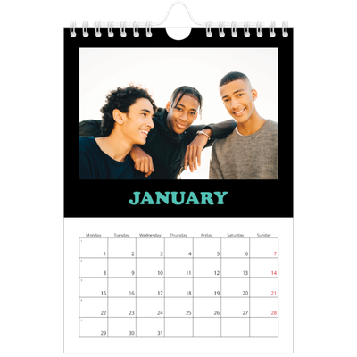 A5 Photo Calendar — Fun type [January]