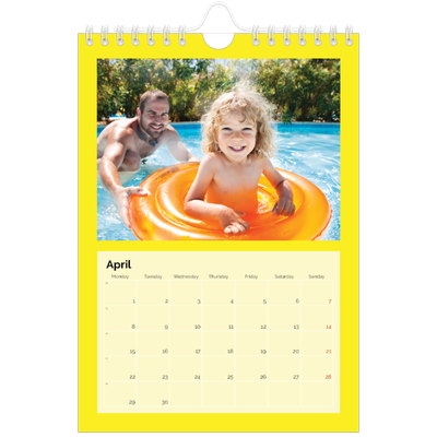 A5 Photo Calendar — Bright and bold [April]