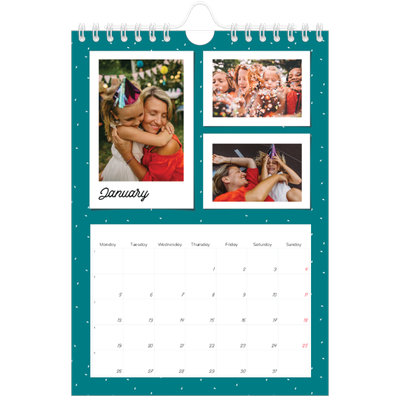 A5 Photo Calendar — Colour pop snapshots [January]