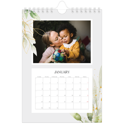 A5 Photo Calendar — Floral splash [January]
