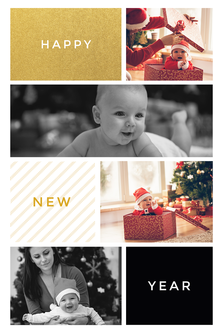 Cards — New Year glitter