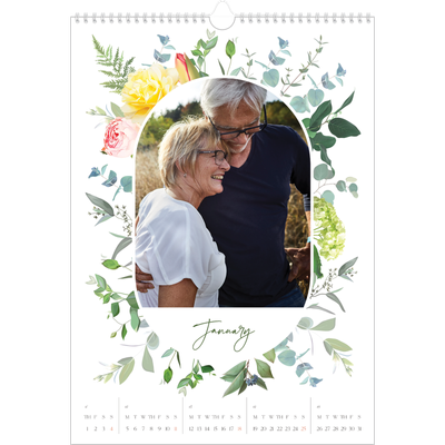 A3 photo calendars — Traditional flowers [January]