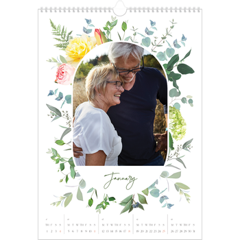 A3 Photo Calendar — Traditional flowers