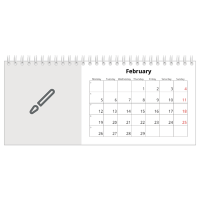 Desk calendars — Design your own calendar [February]